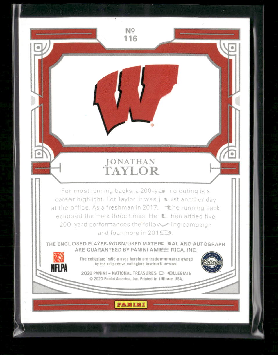 2020 Panini National Treasures Jonathan Taylor #/99 Auto #116