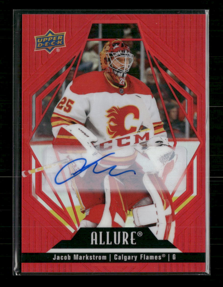 2022-23 Upper Deck Allure Autographs Red Rainbow Jacob Markstrom Auto #71