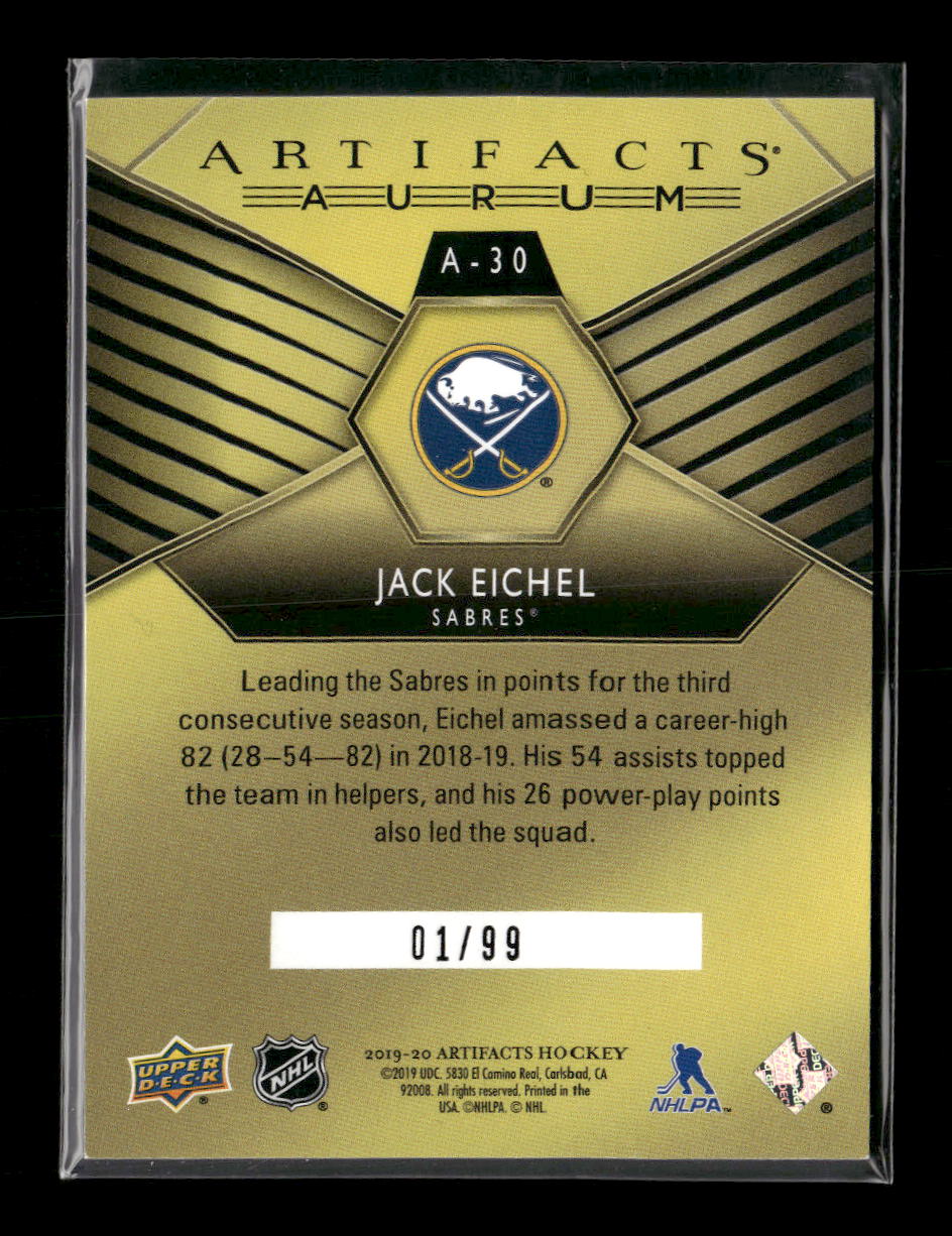 2019-20 Upper Deck Artifacts Aurum Red Jack Eichel #/99 #A-30