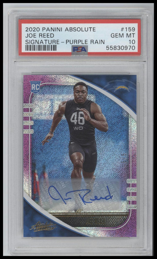 2020 Panini Absolute Signature-Purple Rain Joe Reed 10 PSA #159