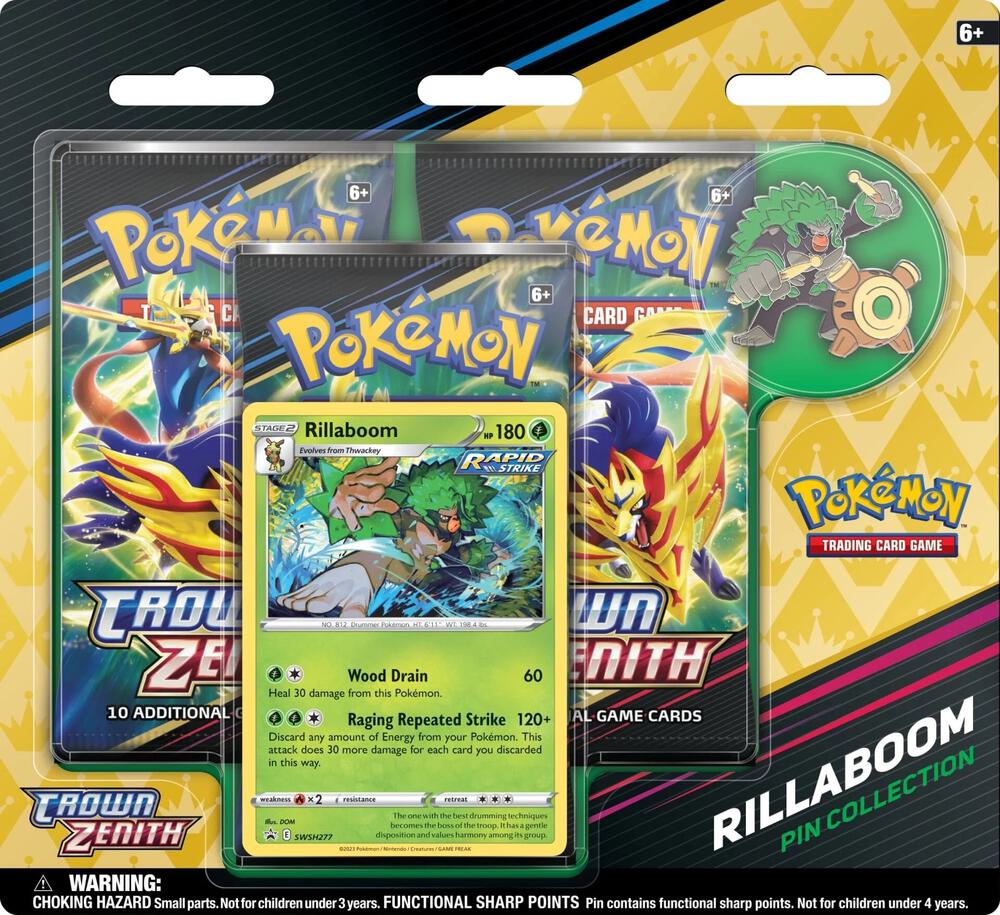 Crown Zenith Pin Collection [Rillaboom]
