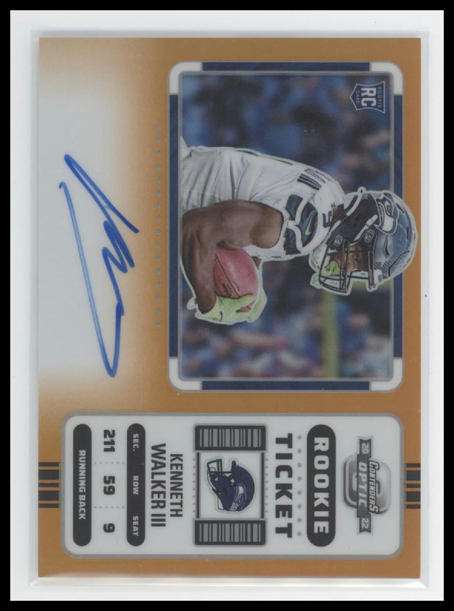 2022 Panini Contenders Optic Rookie Ticket Auto Kenneth Walker III #126 #/20