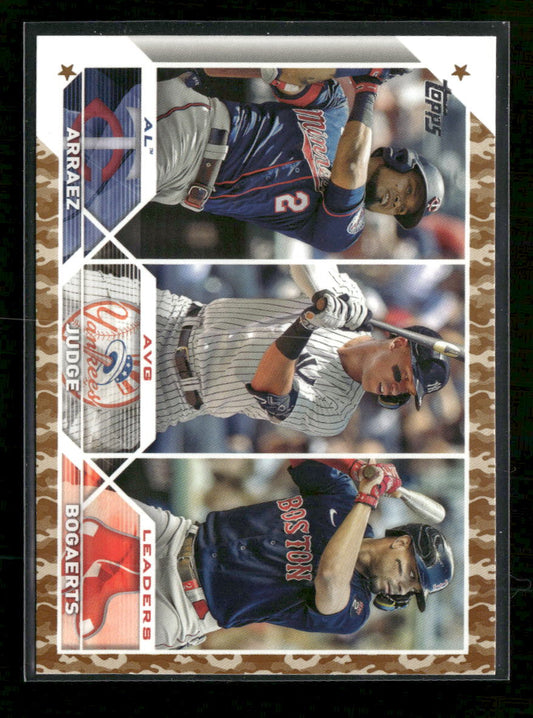 Topps Memorial Day Cam (Luis Arraez / Aaron Judge / Xander Bogaerts) #/25 #289