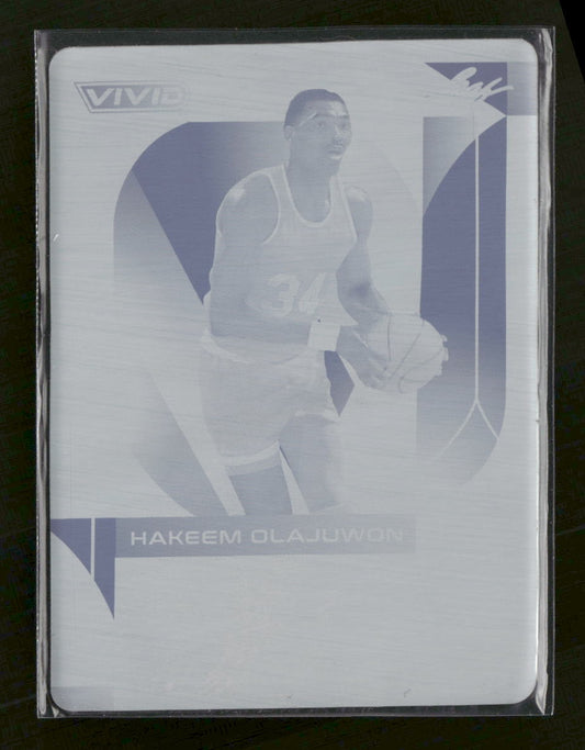 2012 Leaf Legends of Sport Printing Plates Magenta Hakeem Olajuwon #/1 #BA-HO1