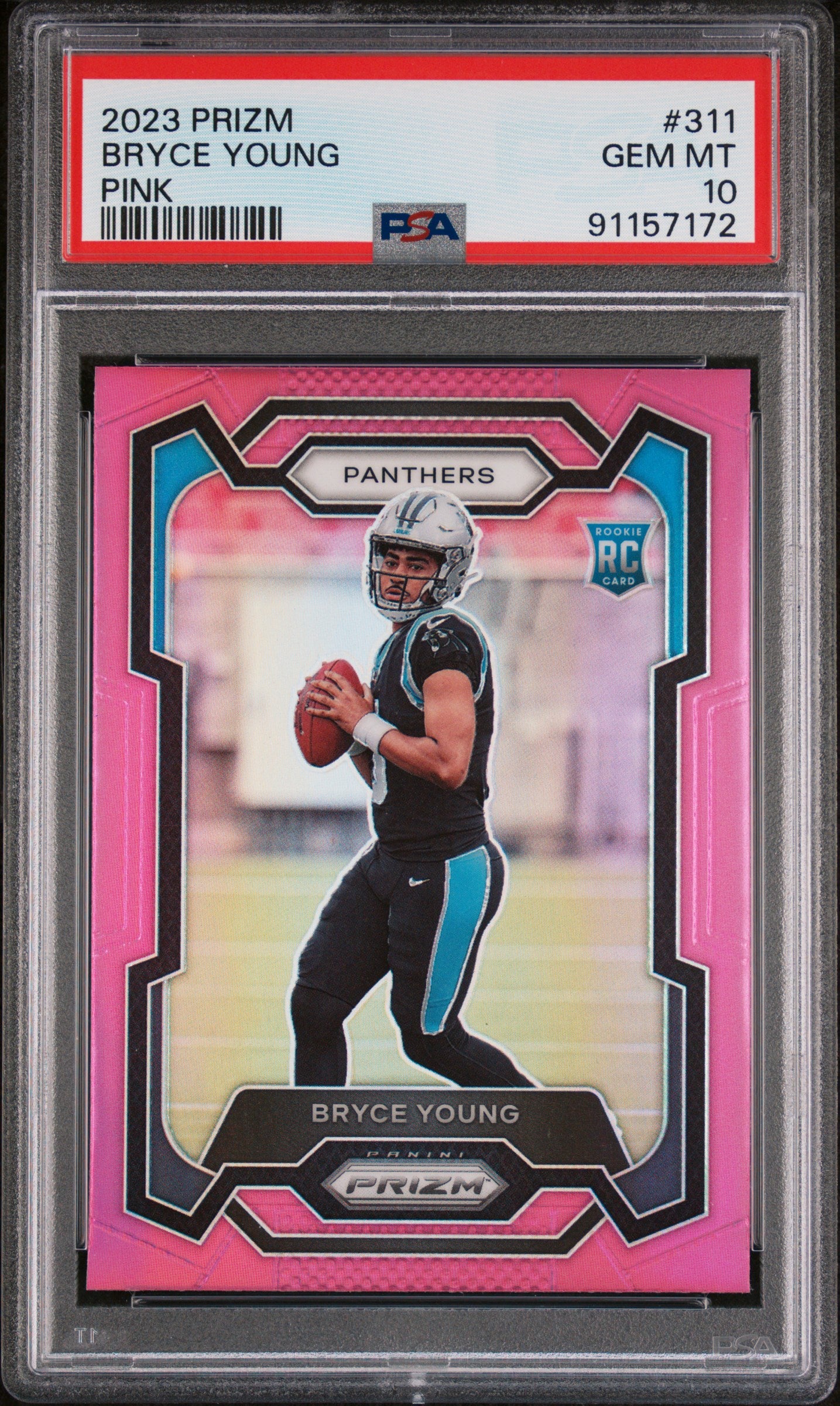2023 Panini Prizm Pink Prizm Bryce Young 10 PSA #311