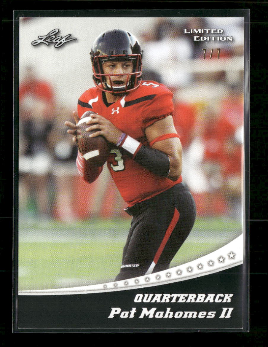 2017 Leaf Limited Edition Blank Back Patrick Mahomes #/7