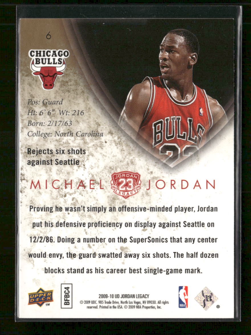 2009-10 Upper Deck Michael Jordan Legacy Collection Michael Jordan #6