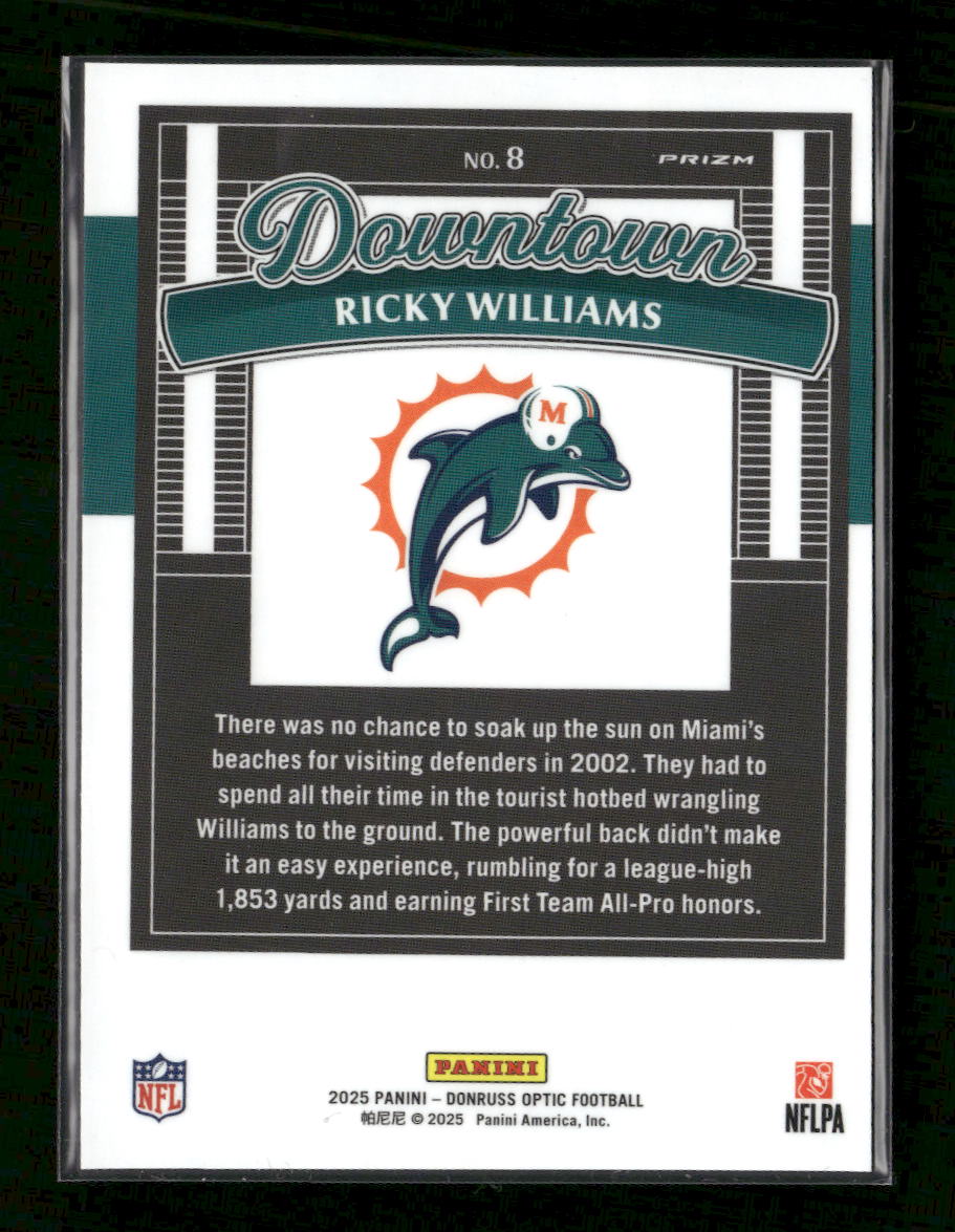 2025 Donruss Optic Downtown Legends Ricky Williams #8