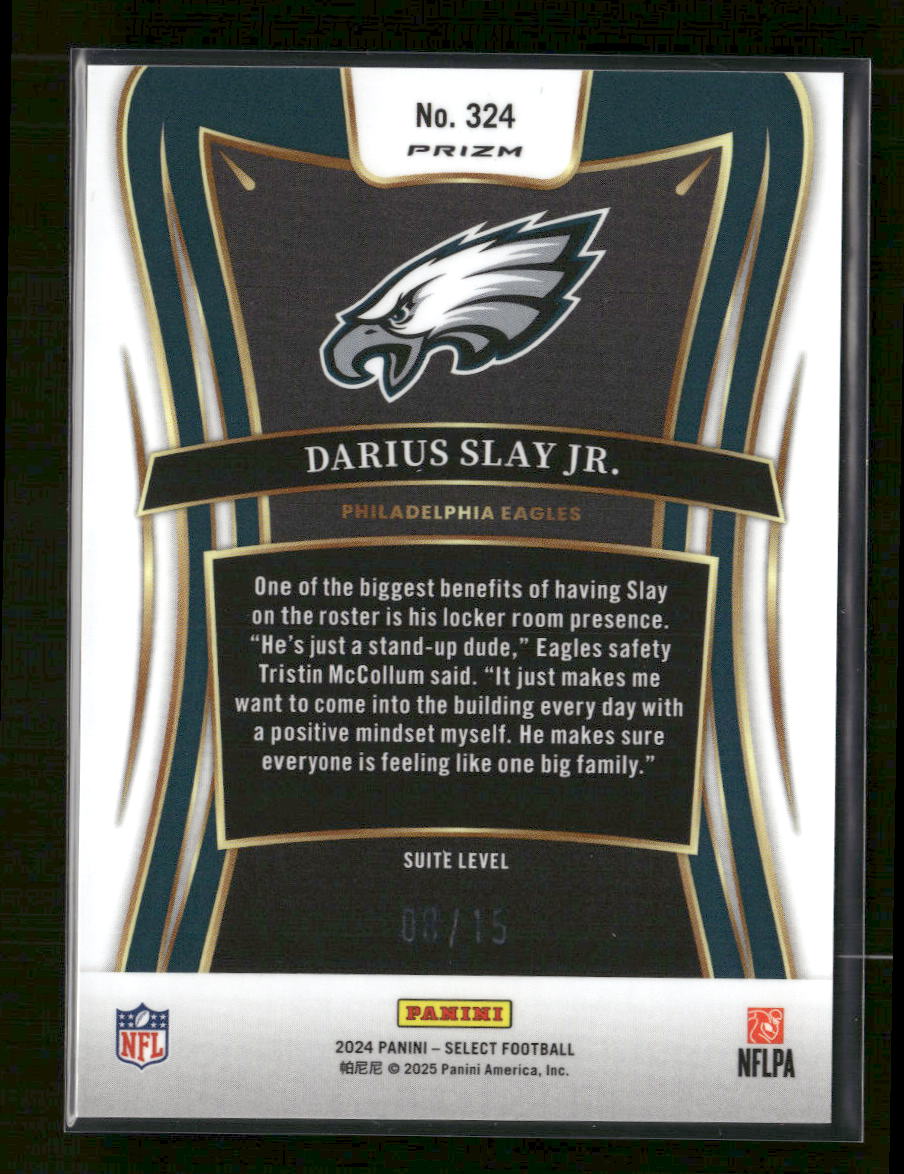 2024 Panini Select Pink Glitter Prizm Darius Slay Jr. #/15 #324
