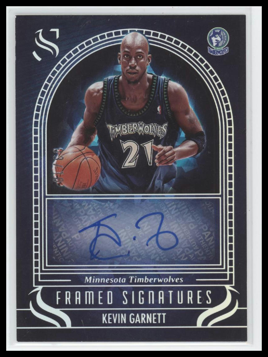 2024-25 Panini Silhouette Framed Signatures Kevin Garnett #FS-GAR