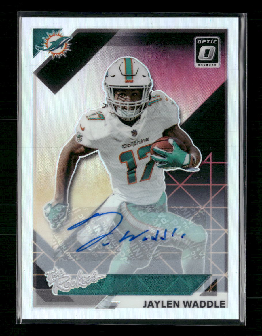 2021 Donruss Optic The Rookies Autographs Jaylen Waddle #/99 Auto #TR-8