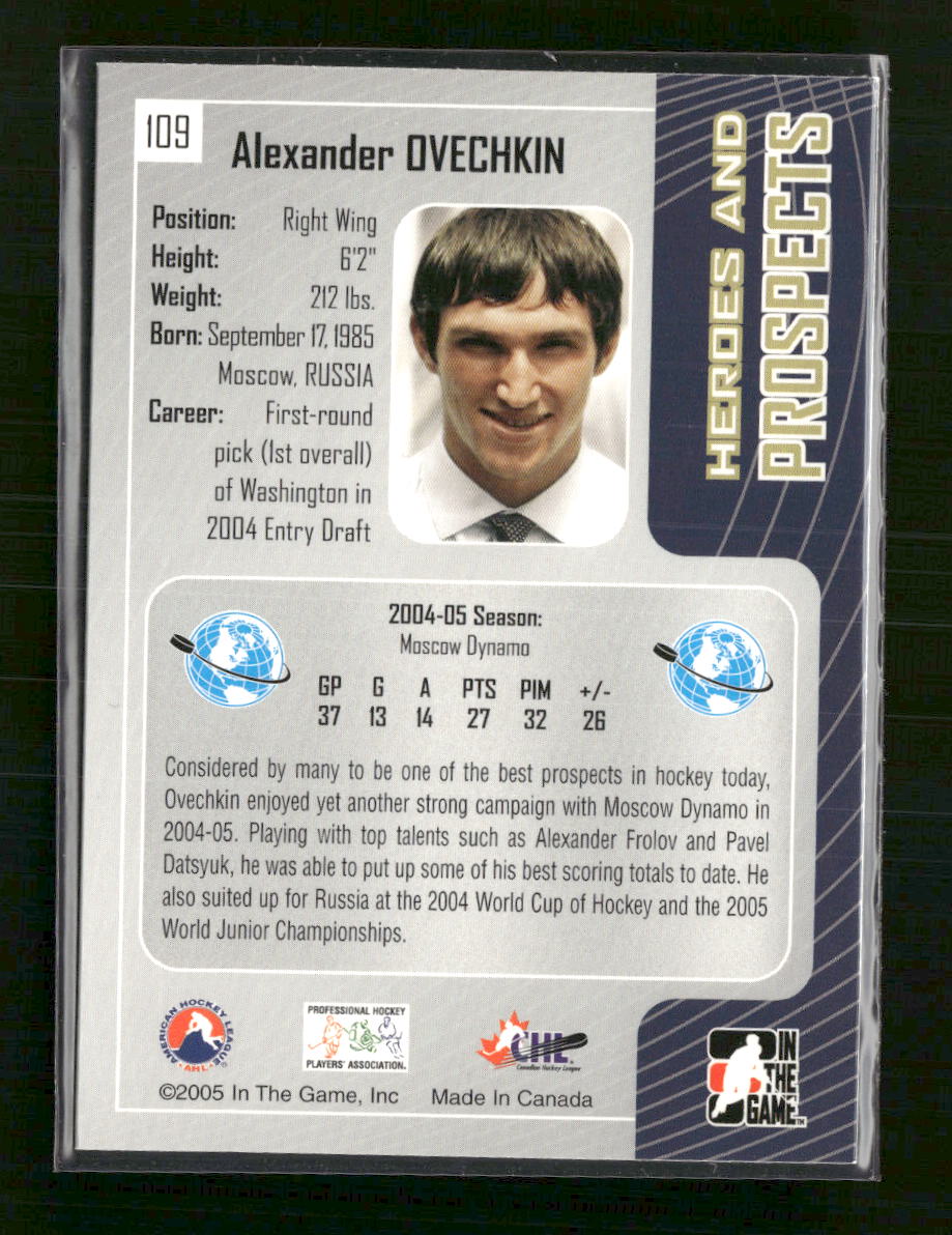 2005-06 In The Game Heroes and Prospects Alexander Ovechkin #109