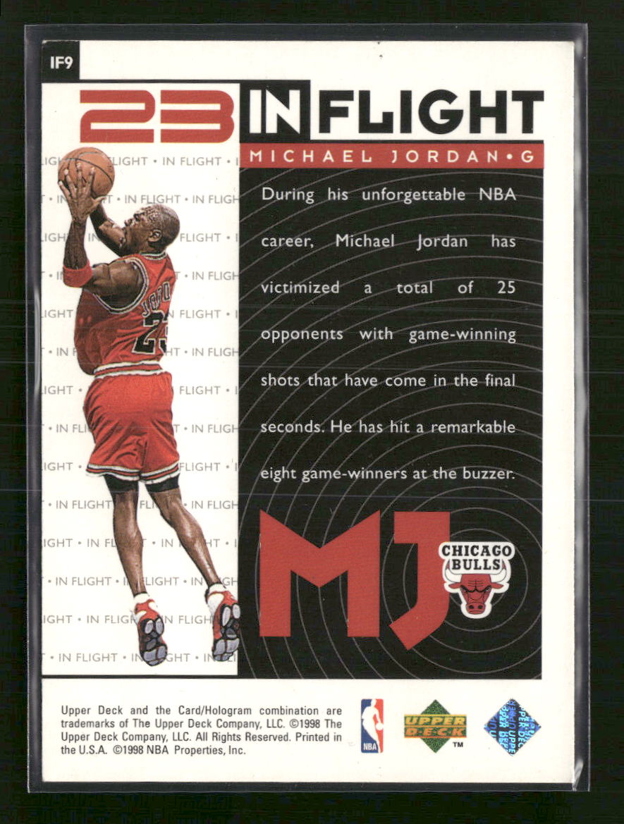 1998 Upper Deck Michael Jordan Living Legend In-Flight Michael Jordan #IF9