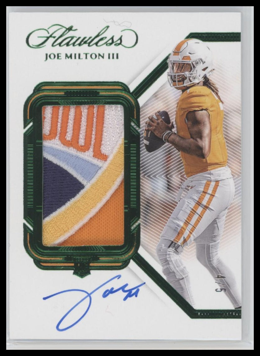 2024 Panini Flawless Orange Bowl Patch Auto #/5 Joe Milton III #146