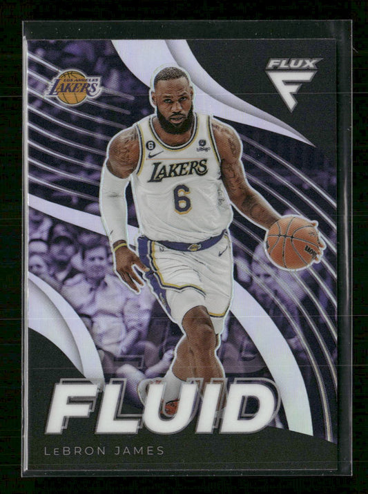2022-23 Panini Flux Fluid Silver LeBron James #10