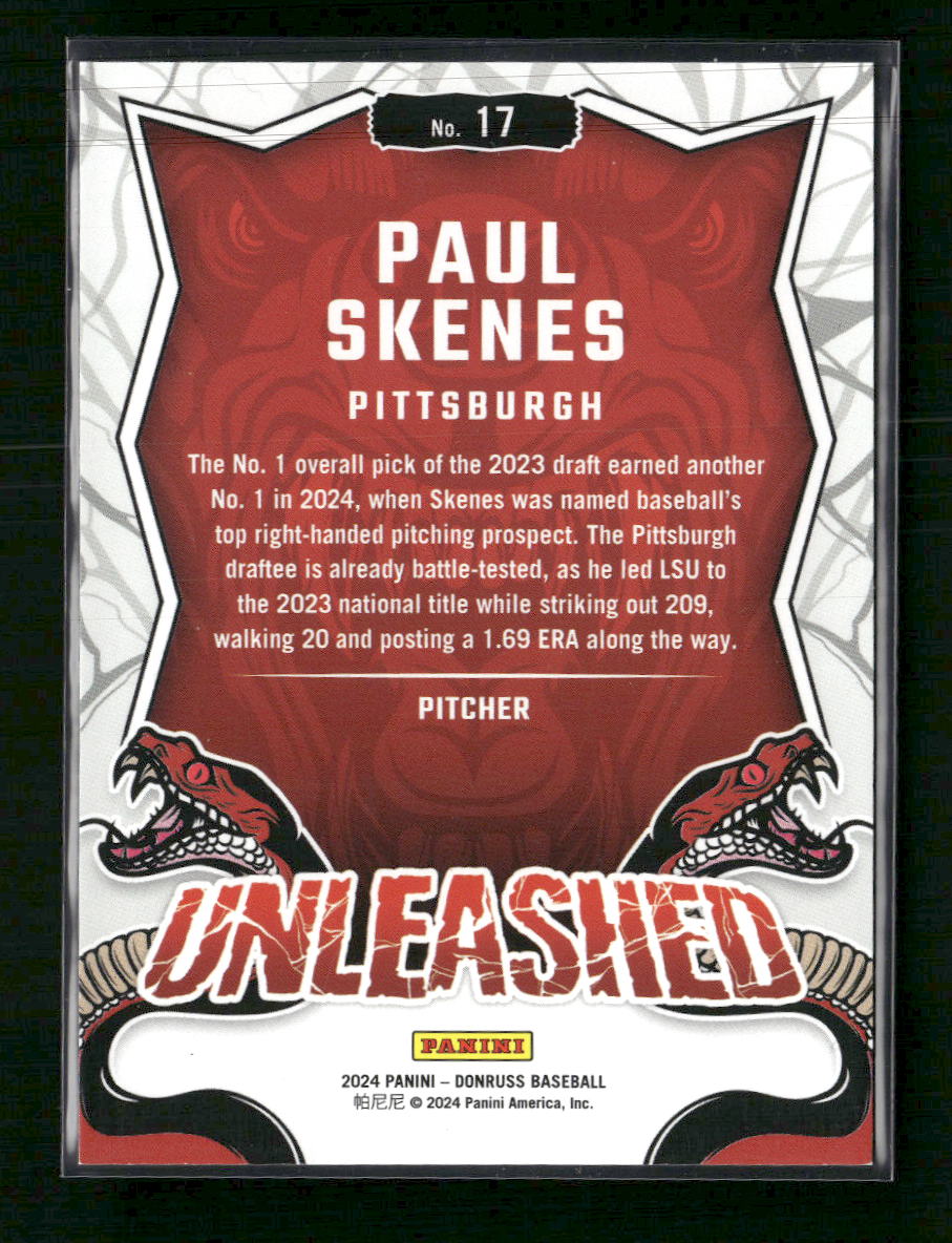 2024 Donruss Unleashed Holo Paul Skenes #/199 #17