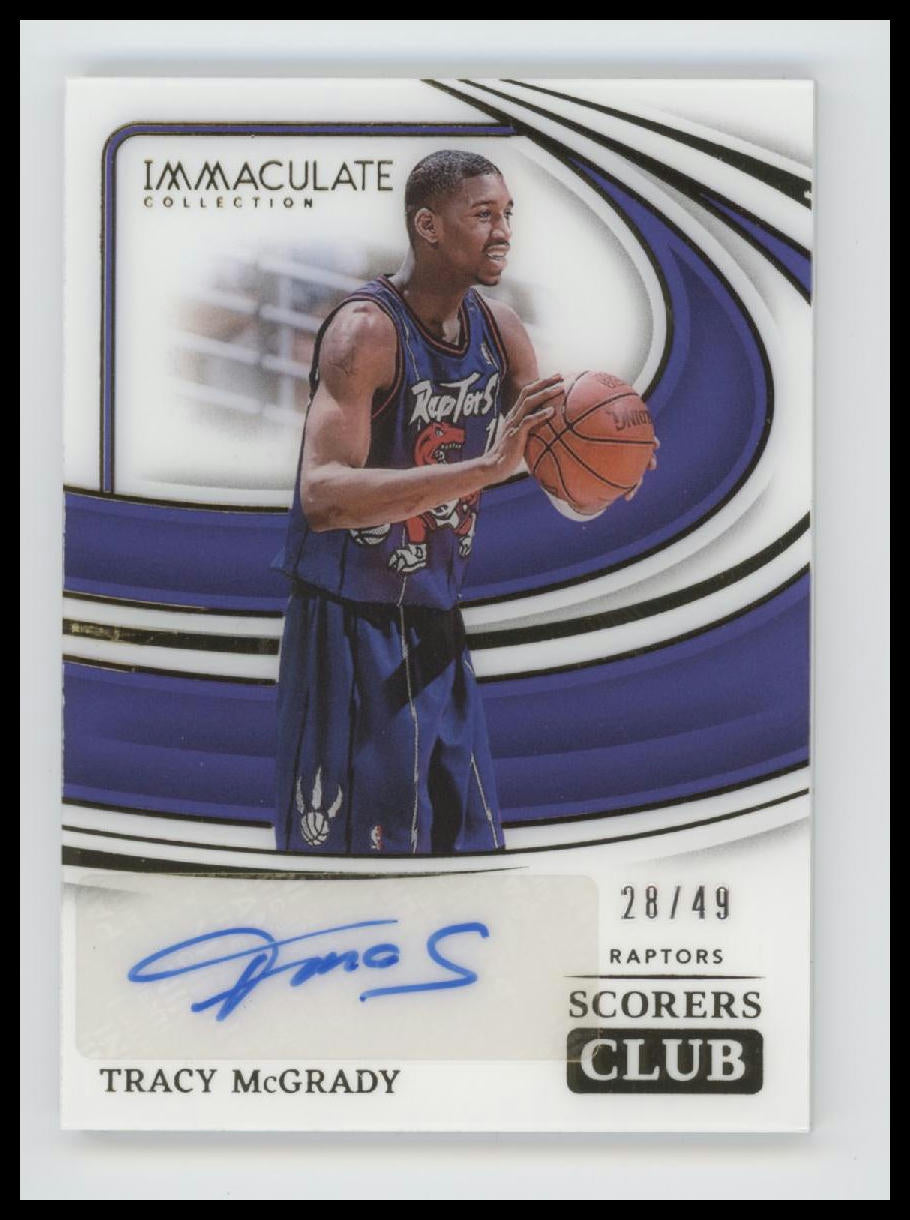 2023-24 Panini Immaculate Collection Scorers Tracy McGrady #/49 Auto #SCS-TMG