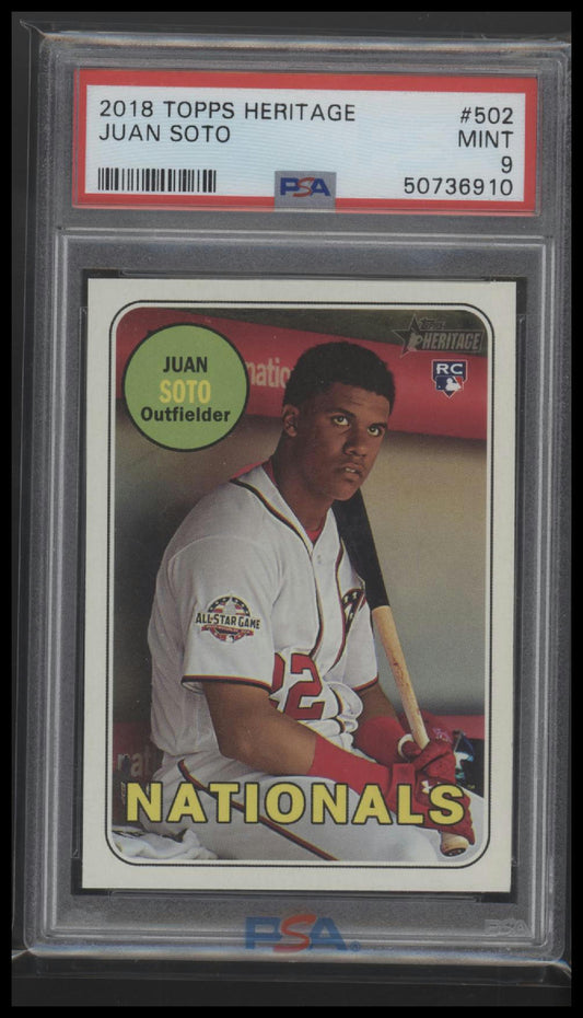 2018 Topps Heritage Juan Soto 9 PSA #502