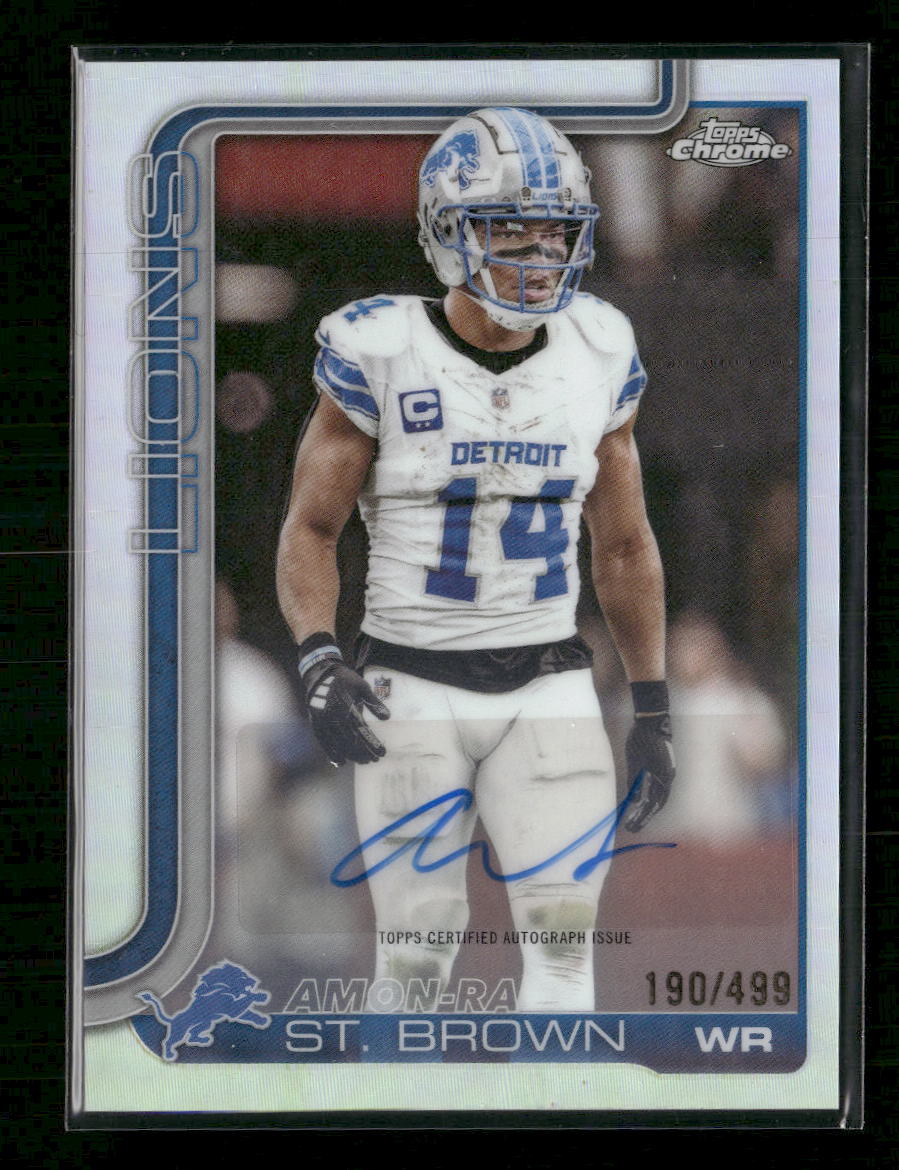2025 Topps Chrome Auto Refractor Amon-Ra St. Brown #/499 #BA-AS