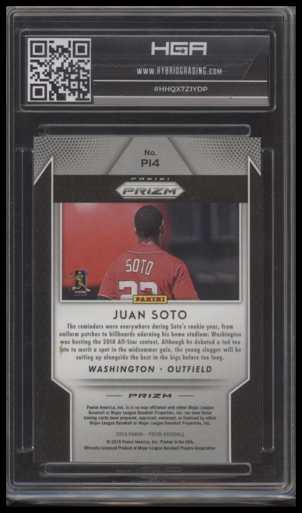 2019 Panini Prizm Profiles Juan Soto HGA 9 #P14