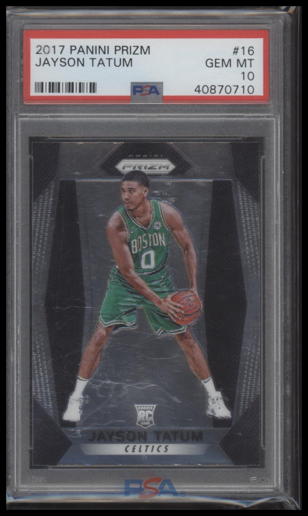 2017 Panini Prizm Jayson Tatum 10 PSA #16