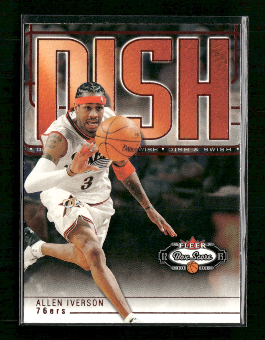 2002-03 Fleer Box Score Dish and Swish Allen Iverson #7 D&S