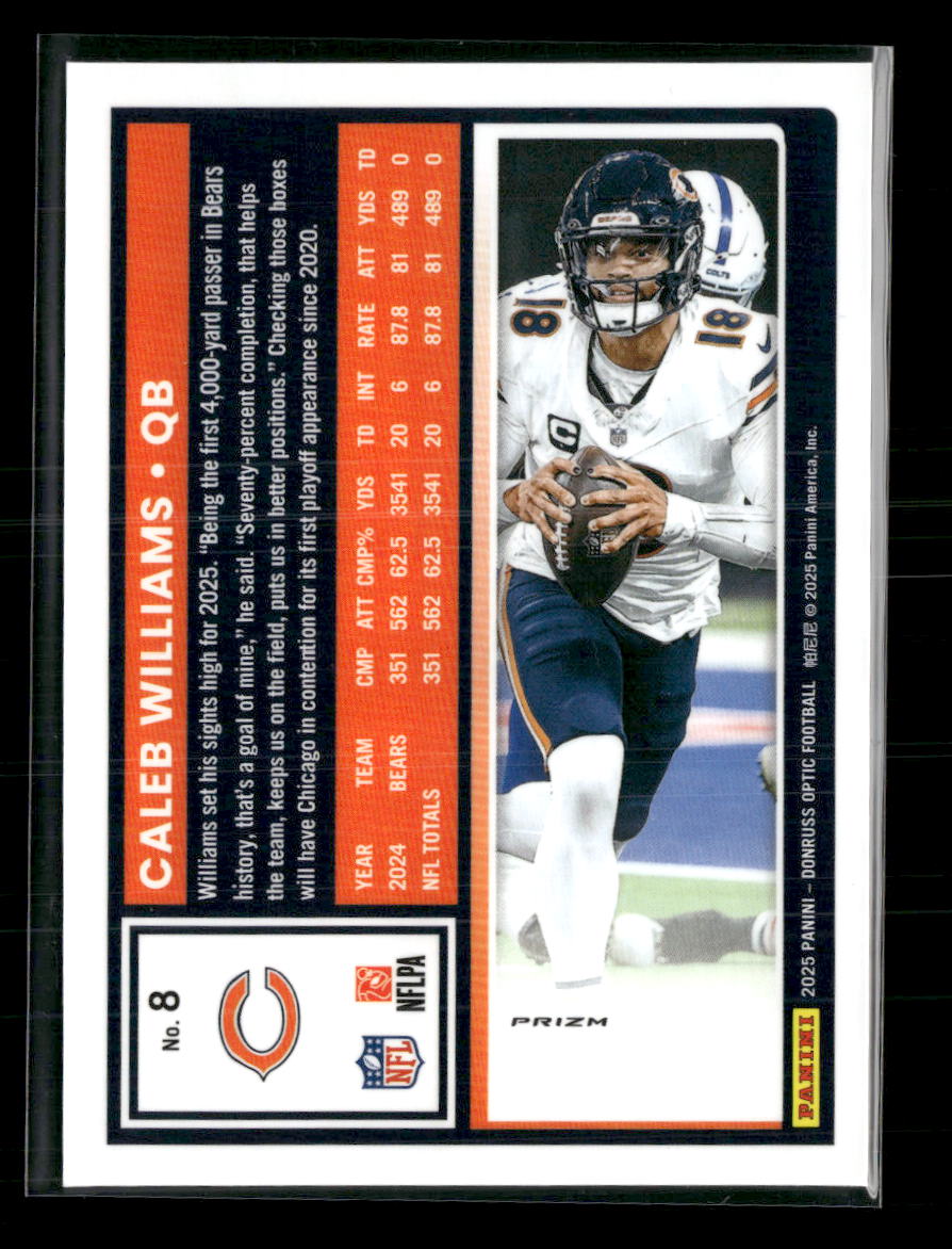 2025 Donruss Fire Prizm Caleb Williams #7