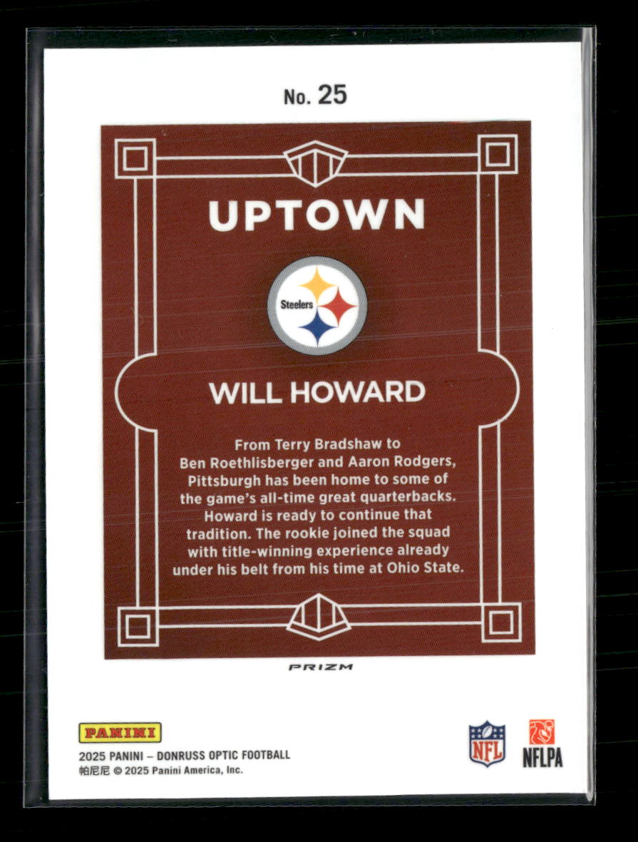 2025 Donruss Optic Uptown Will Howard #25