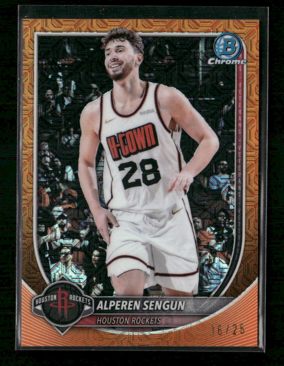 2025-26 Bowman Chrome Orange Mojo Refractor Alperen Sengun #/25 #BCV-133