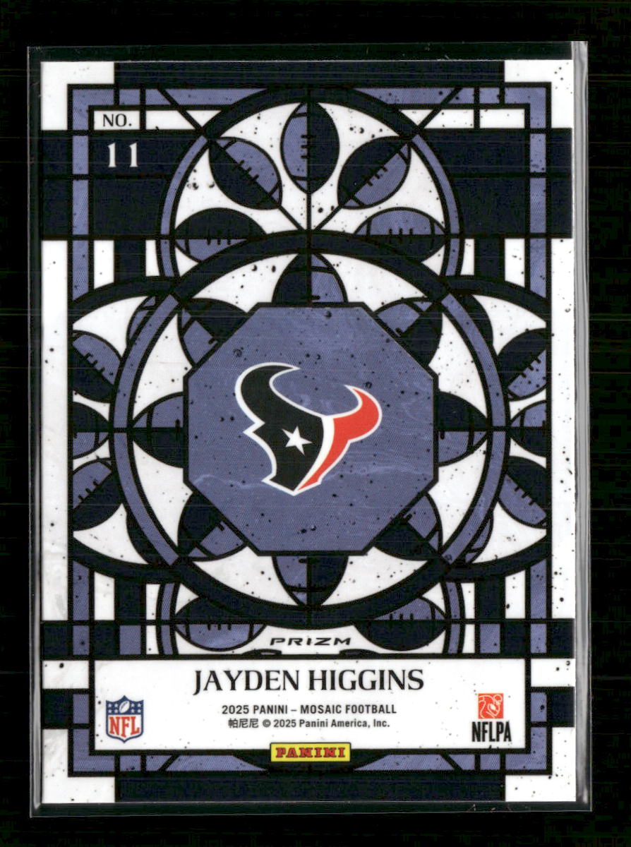 2025 Panini Mosaic Stained Glass Jayden Higgins #11