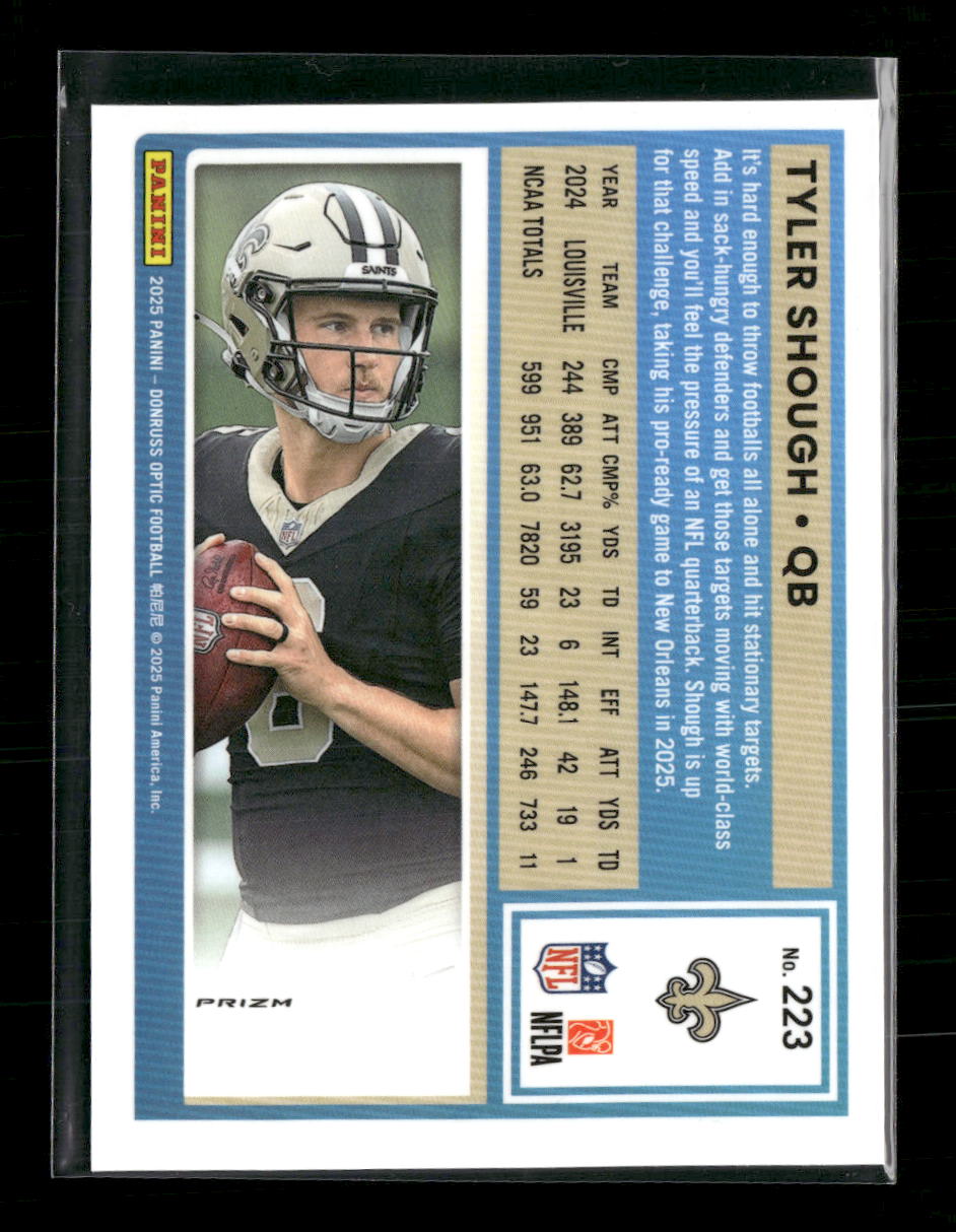 2025 Donruss Optic Tyler Shough Rookie #223