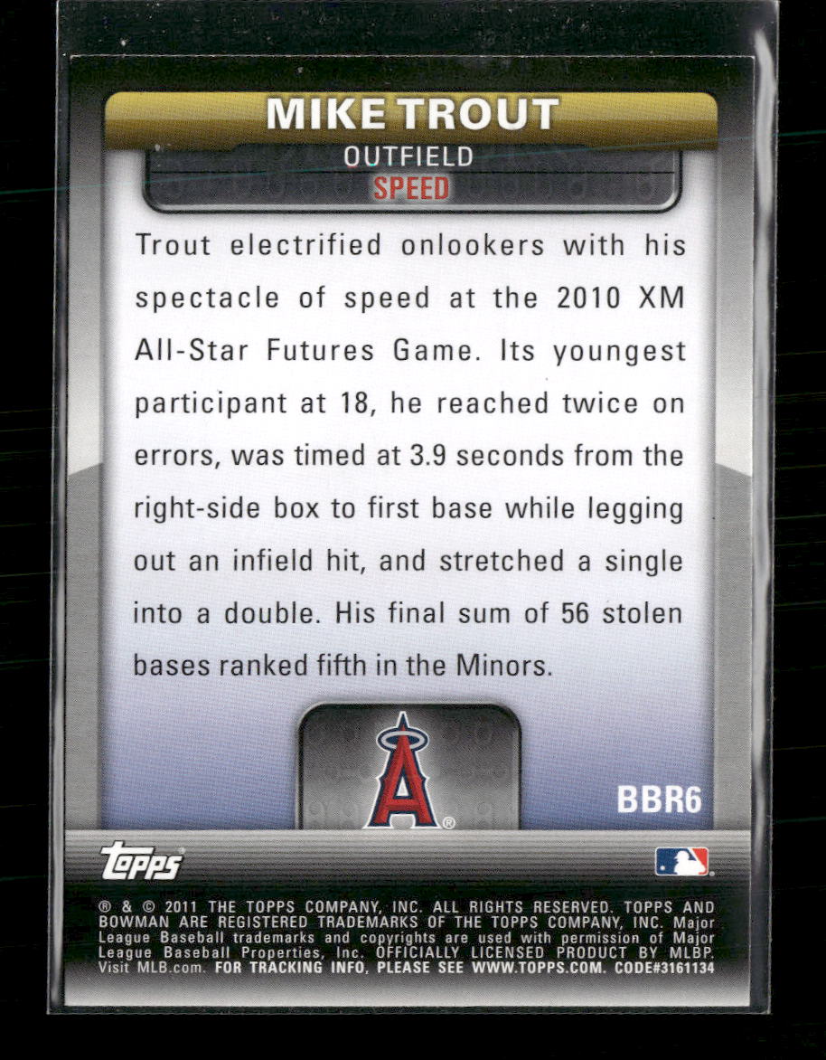 2011 Bowman Bowman's Brightest Mike Trout #BBR6