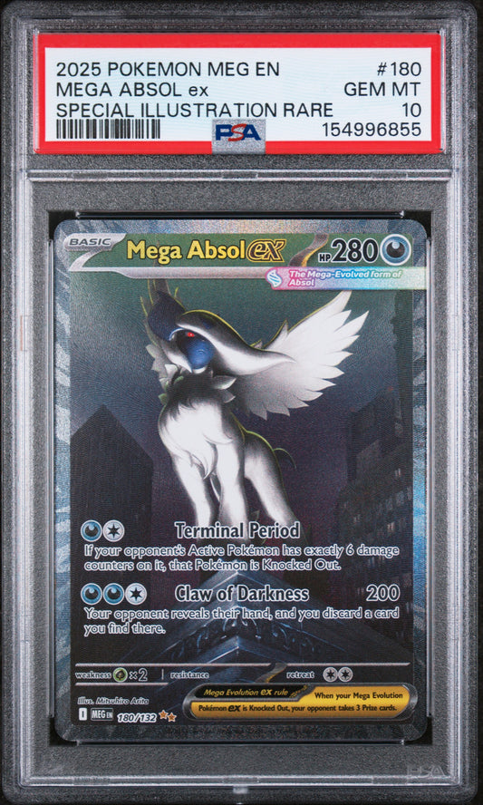 2025 Pokemon Meg En Special Illustration Rare Mega Absol Ex 10 PSA #180