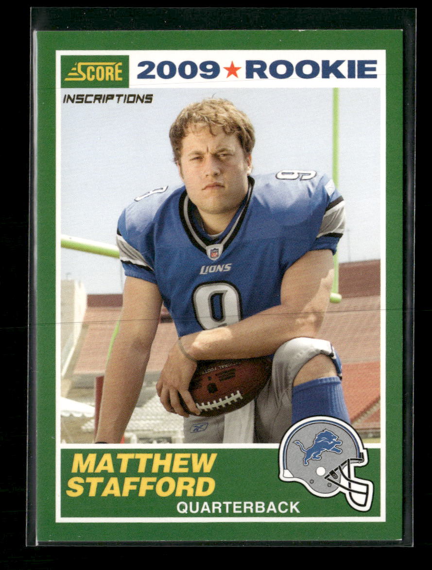 2009 Score 1989 Score Inscriptions Matthew Stafford #1