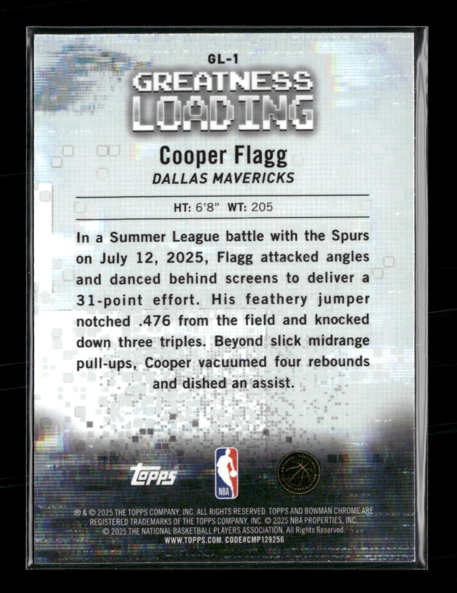 2025-26 Bowman Greatness Loading Cooper Flagg #GL-1