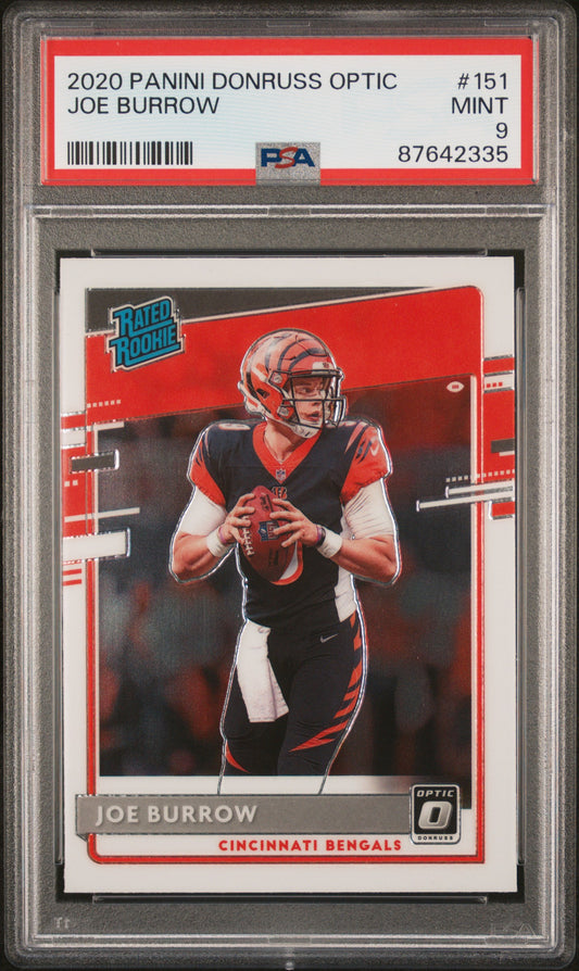 2020 Panini Donruss Optic Joe Burrow 9 PSA #151