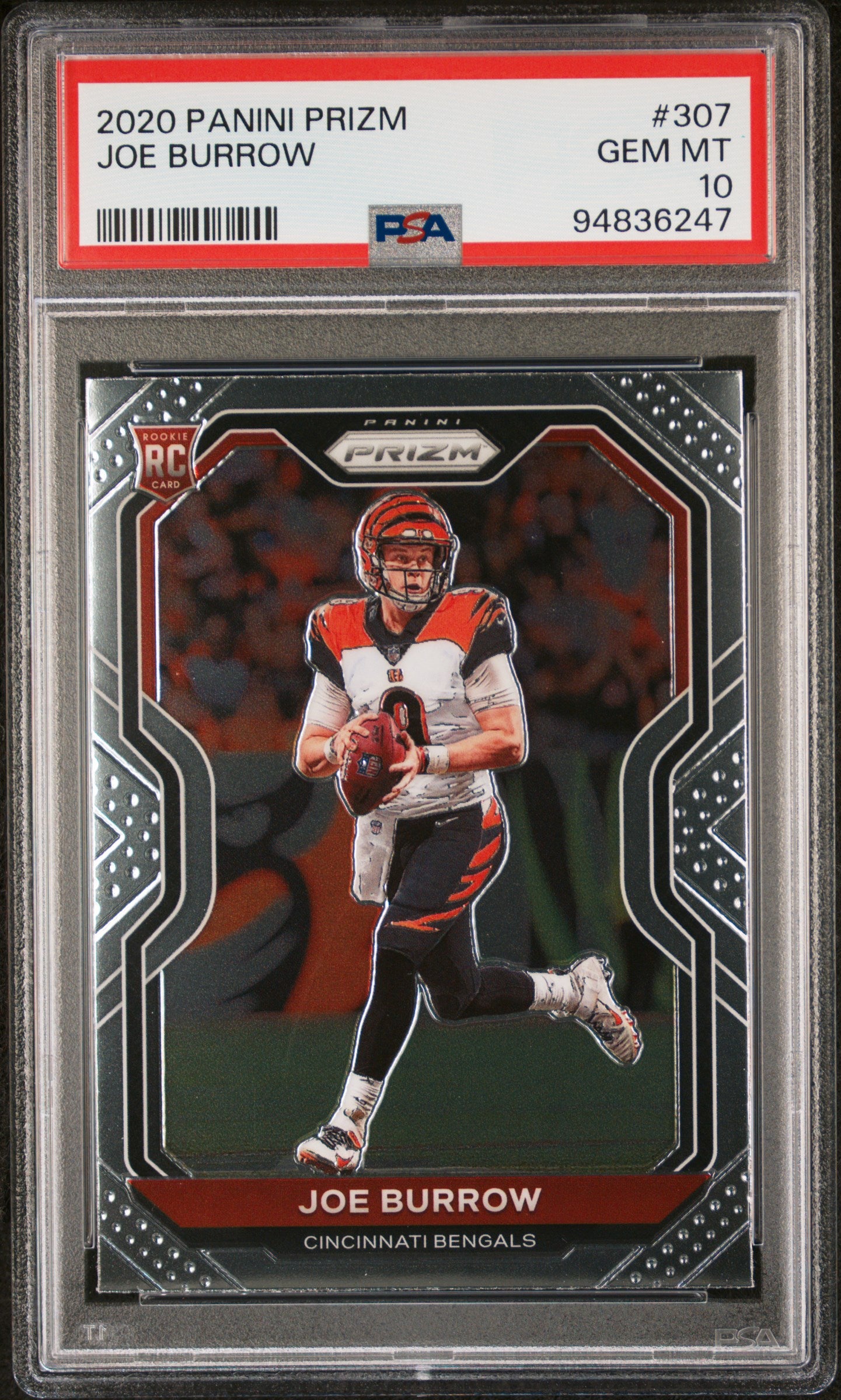 2020 Panini Prizm Joe Burrow 10 PSA #307