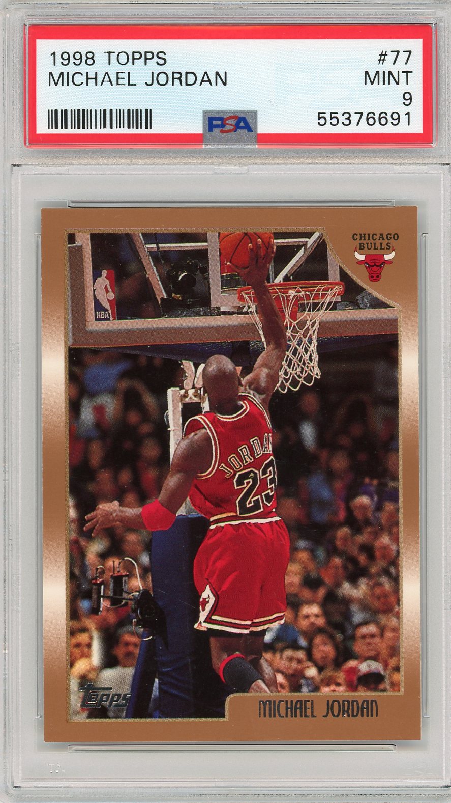 1998 Topps Michael Jordan 9 PSA #77