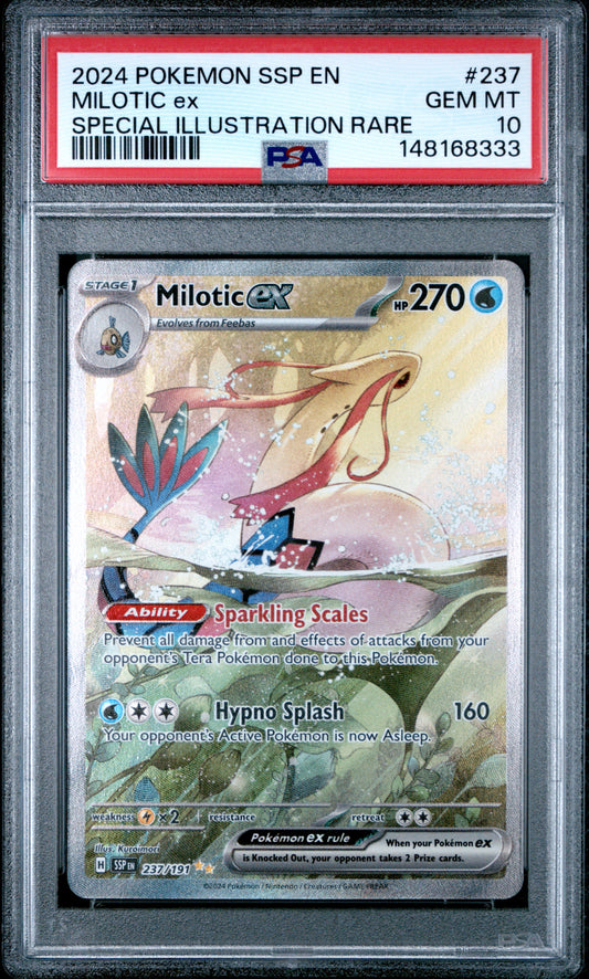 2024 Pokemon Surging Sparks Special Illustration Rare Milotic Ex 10 PSA #237
