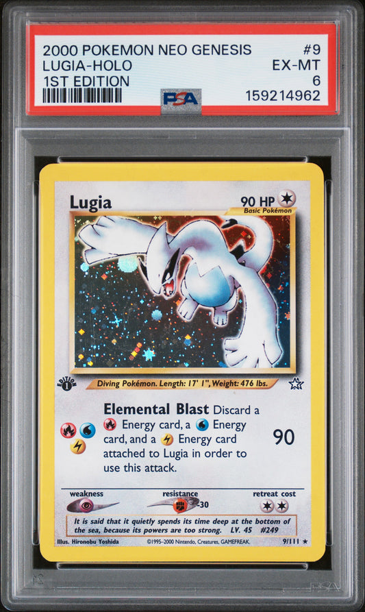 2000 Pokemon Neo Genesis 1st Edition 1st Edition Lugia-Holo 6 PSA #9