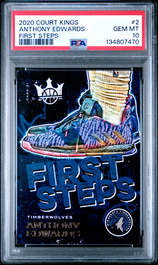 2020 Panini Court Kings First Steps First Steps Anthony Edwards 10 PSA #2