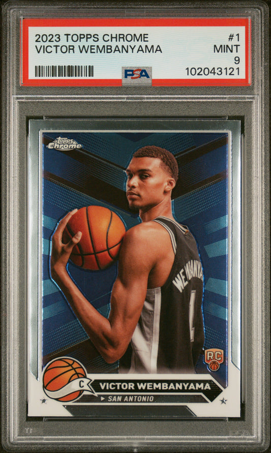 2023 Topps Chrome Victor Wembanyama 9 PSA #1