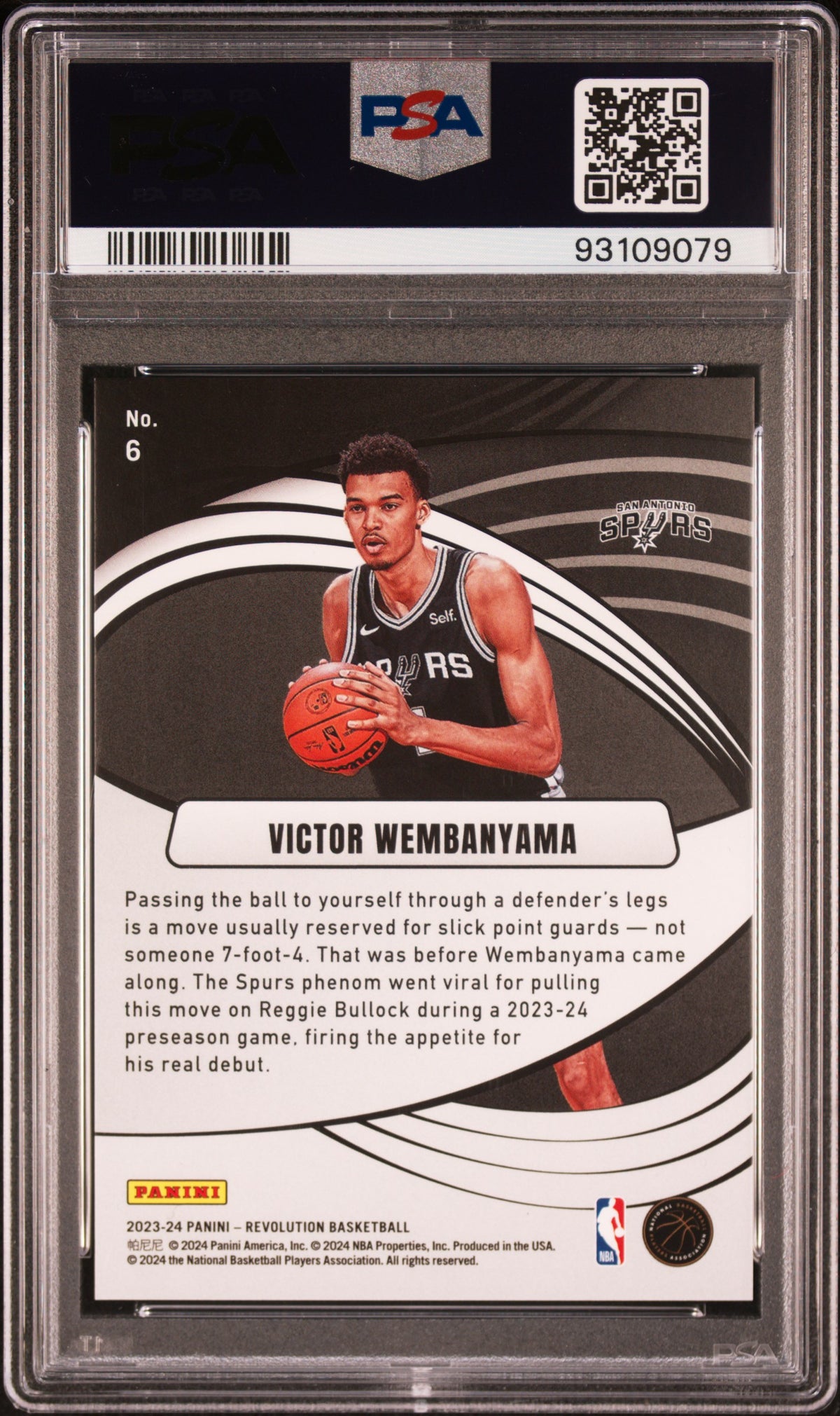 2023 Panini Revolution Supernova Victor Wembanyama 10 PSA #6