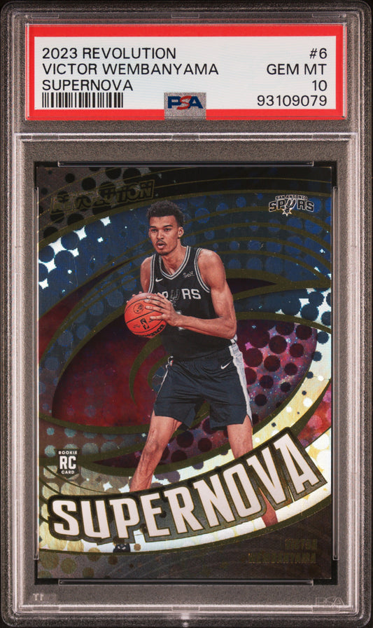 2023 Panini Revolution Supernova Victor Wembanyama 10 PSA #6