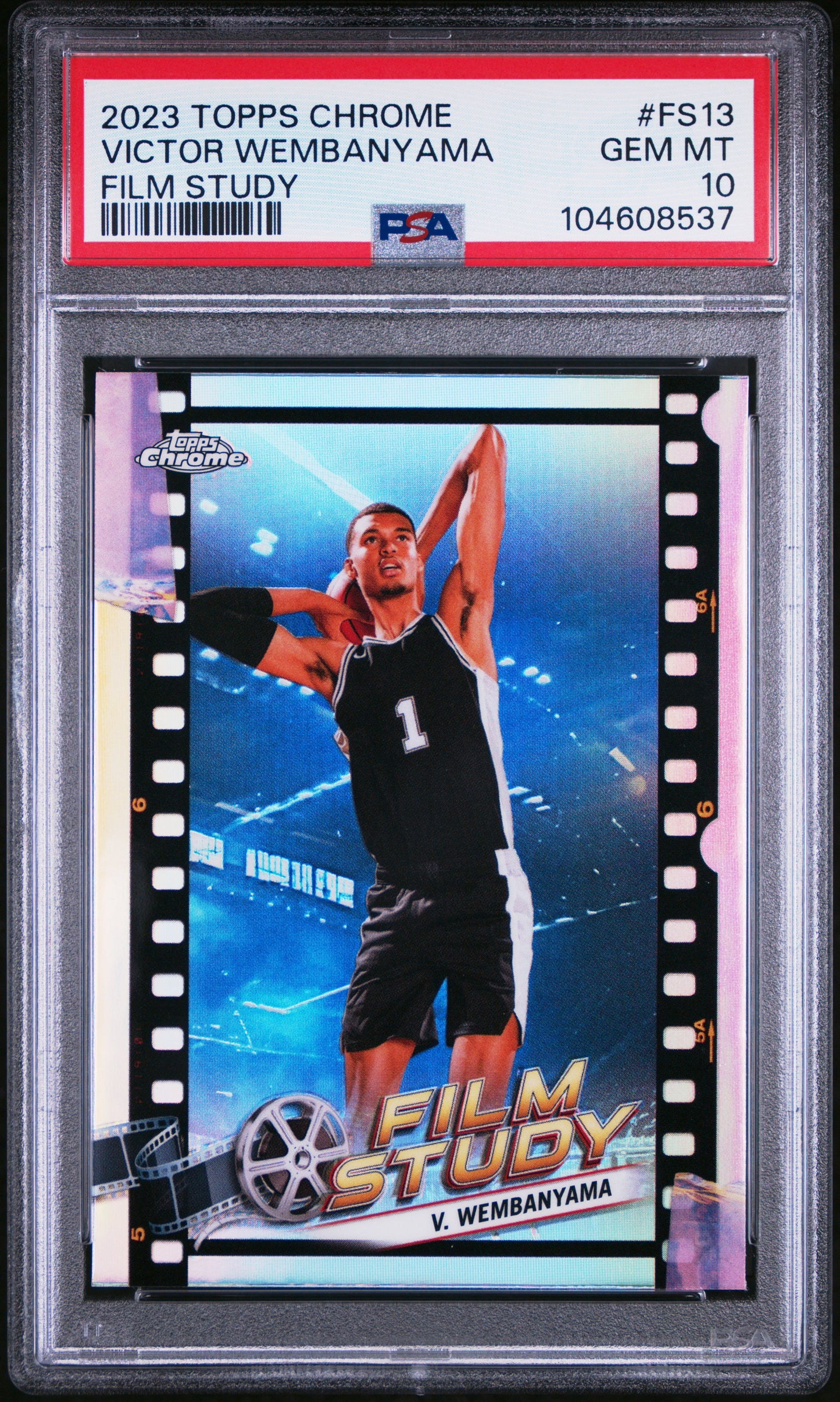 2023 Topps Chrome Film Study Victor Wembanyama 10 PSA #FS13