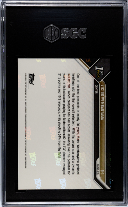 2023 Topps Now Draft Victor Wembanyama 10 SGC #D-1