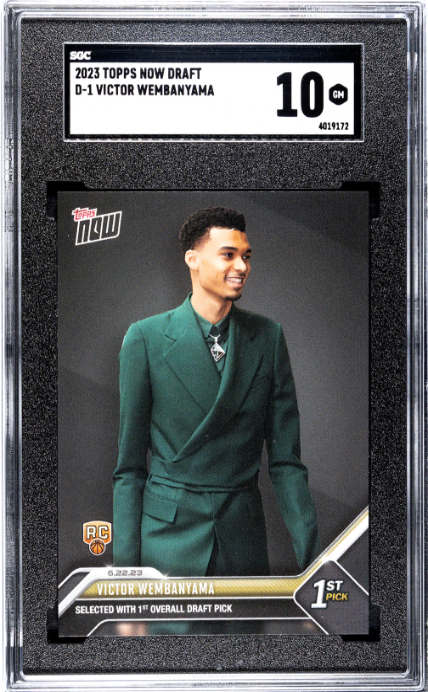 2023 Topps Now Draft Victor Wembanyama 10 SGC #D-1