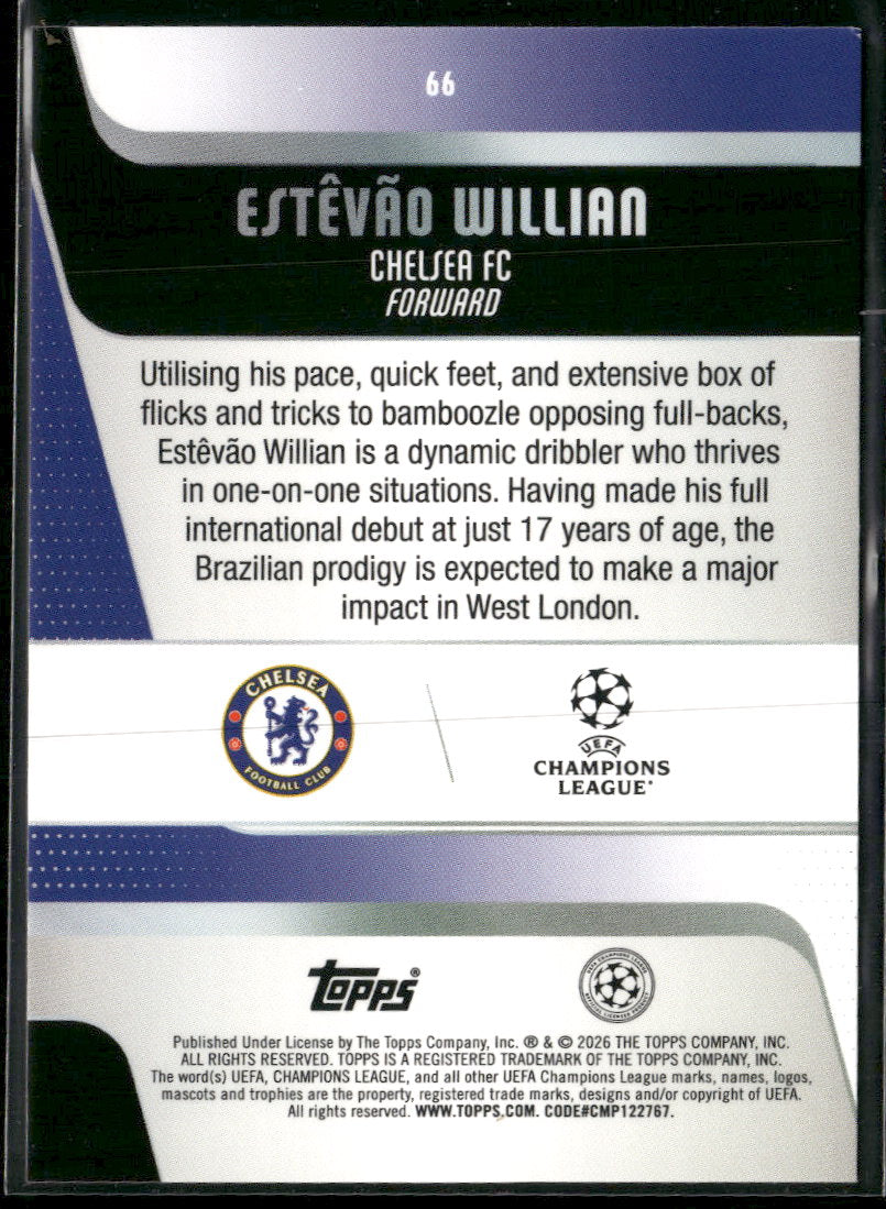 2025-26 Topps UEFA Club Competitions Estêvão Willian #66