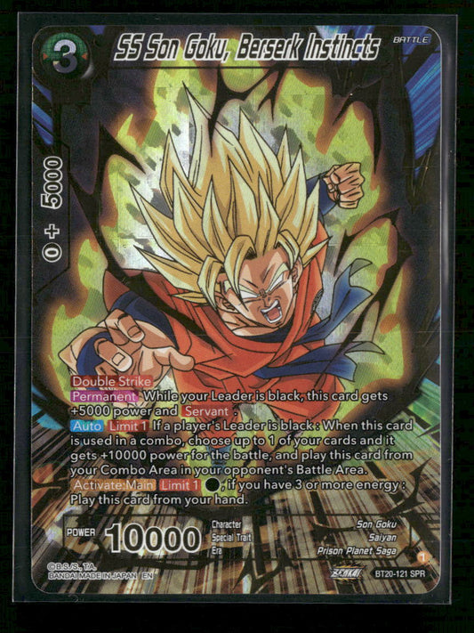 Power Absorbed SS Son Goku, Berserk Instincts (SPR) #BT20-121