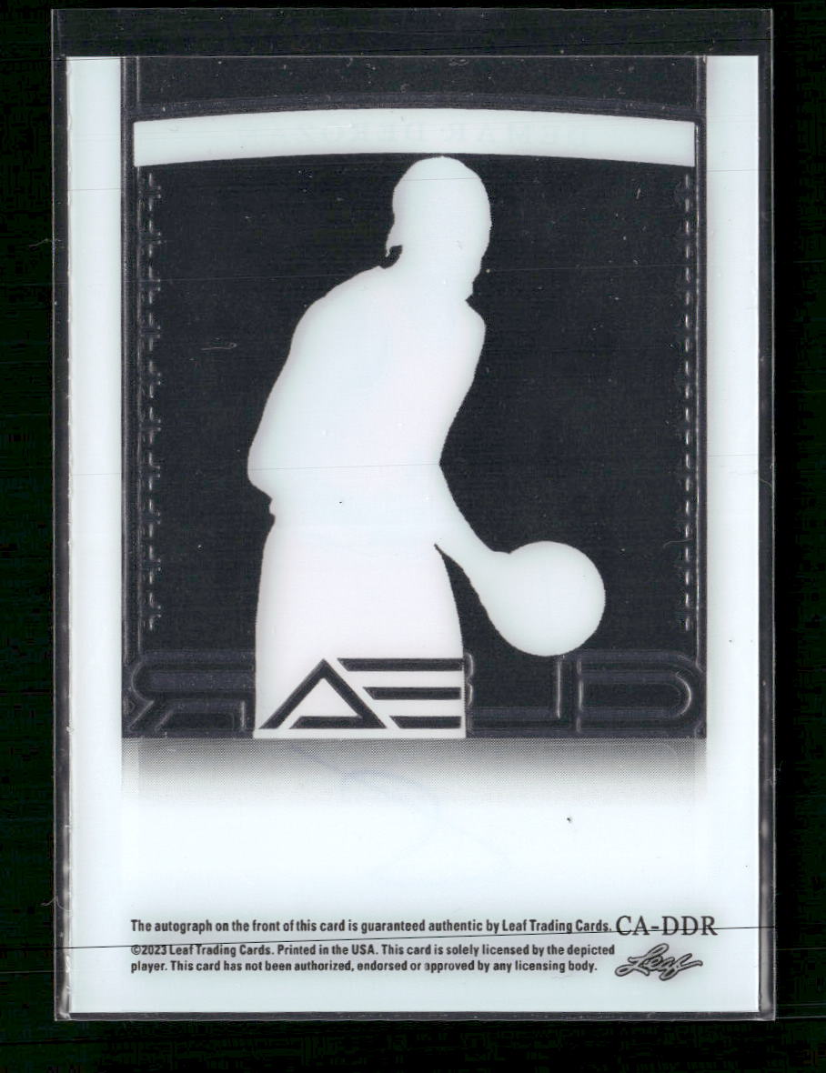 2023 Leaf Trinity Clear Auto Silver DeMar DeRozan #/49 Auto #CA-DDR